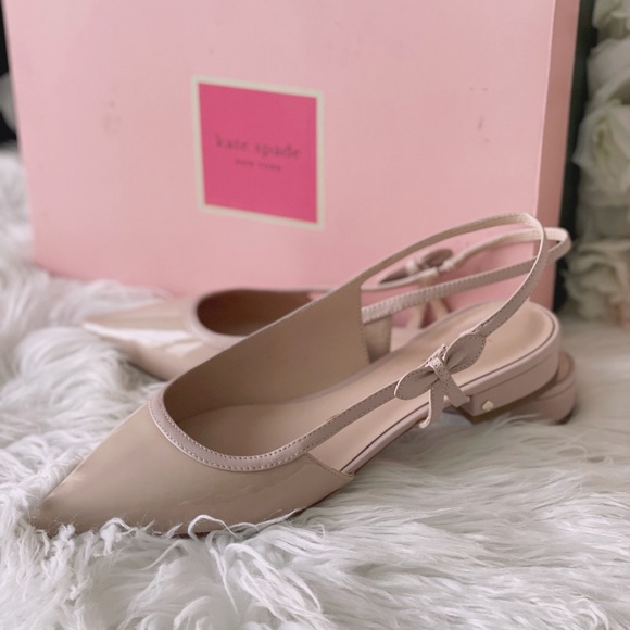 Kate Spade Mae Bow Flats Pale Vellum - Picture 2 of 6